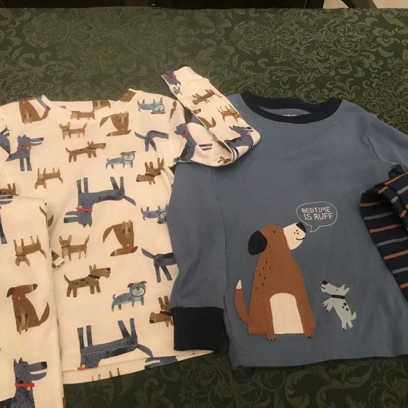 NWt TWINS 18m carters blue dog 4 pc pajamas spring - Picture 4 of 13